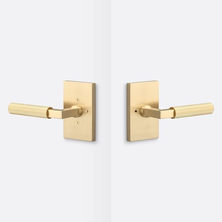 Sure-Loc Hardware Sure-Loc Hardware Levanto Privacy Rosette, Satin Brass, Knurled Grip in Satin Brass LV102 SB GRIP-KN SB